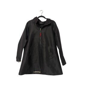 UBU Womens Jacket Size M Black Full Zip Detachable Hood Pocket F18200 NWT